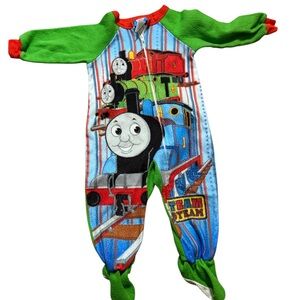 Vintage Thomas & Friends Colorful Kids Footie
